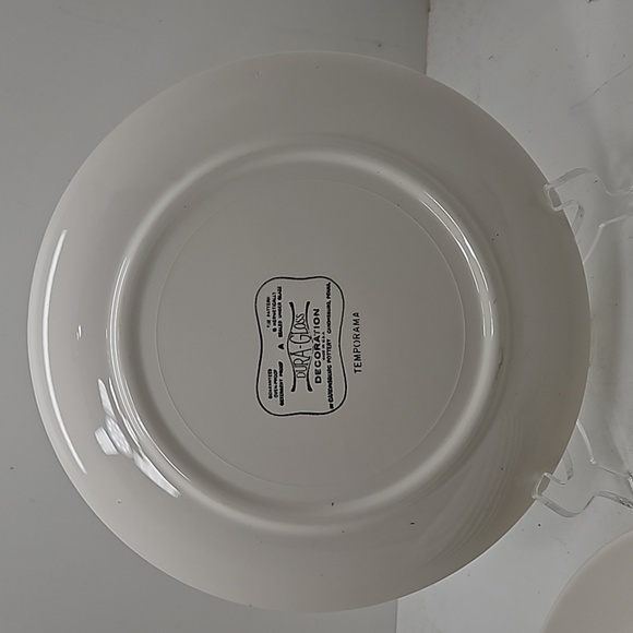 Canonsburg Pottery Temporama Dinner Plates EXCELLENT CONDITION - Picture 4 of 5